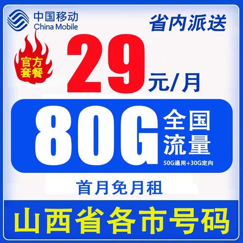 太原移动流量卡提供了多种套餐选择，满足不同用户的需求。以下是一些主要的太原移动流量卡套餐及其特点