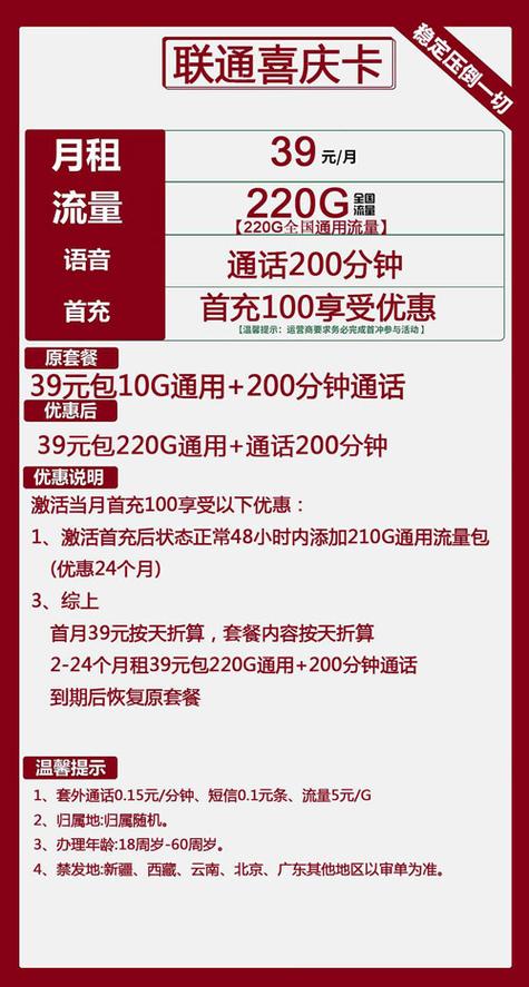 39元流量卡详细解析