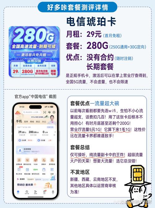 移动29元套餐包含以下内容
