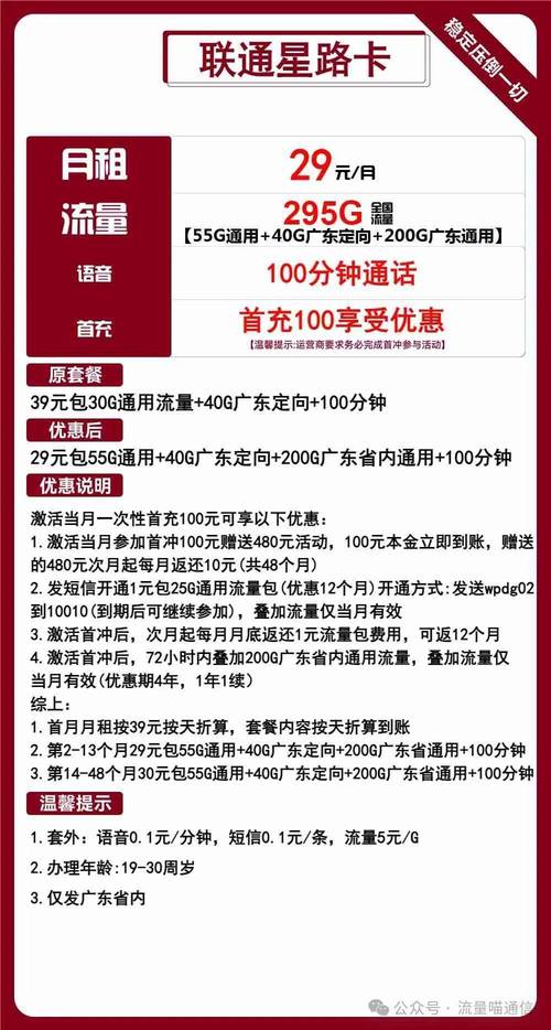 联通流量卡的种类繁多，不同的套餐适合不同的用户需求。以下是一些推荐的联通流量卡及其详细特点和适用人群