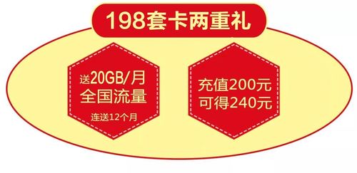 中国移动198套餐（可能指的是198元不限量卡套餐）包含的全国流量情况如下