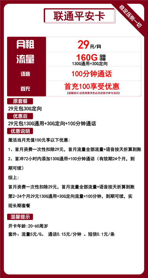 联通30G定向流量包的价格为29元/月，其使用范围包括腾讯系、阿里系、头条系等应用。